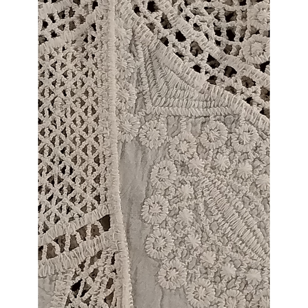 Democracy Boho Festival Blouse Medium Cotton Crochet Lace Minimalist Streetwear - Picture 4 of 7